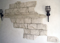 Wandgestaltung - imitierte Fels-Mauersteine