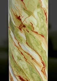 Marmorierte Säule in Onyx Dark Green Steinsäulen-Imitation