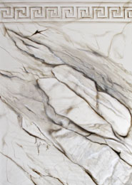 Marmorwand in Breckzie mit Mäander Marmorierung Wand in Breckzie