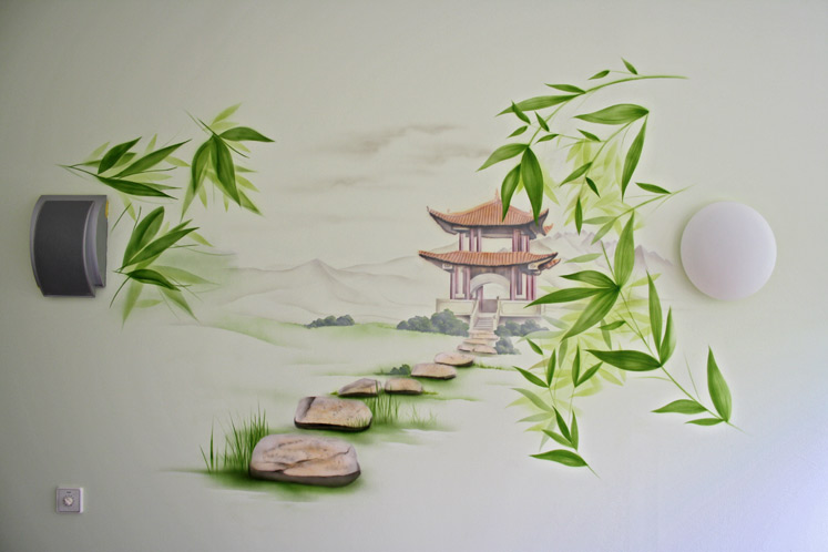 Wandmalerei Asien Jadehaus