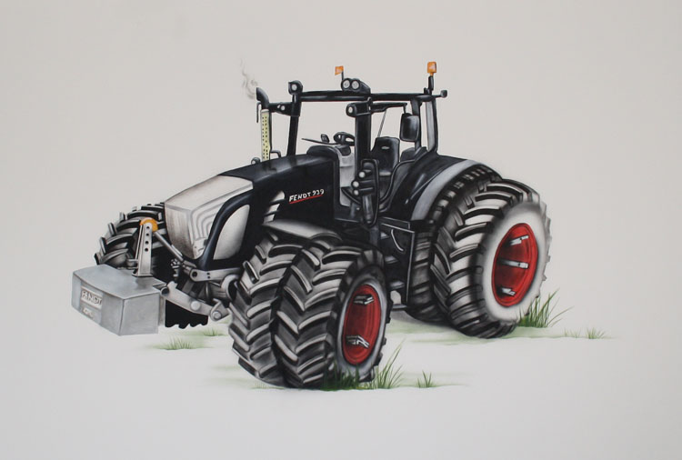 Wandbild Traktor Fendt 939 Vario Black Beauty